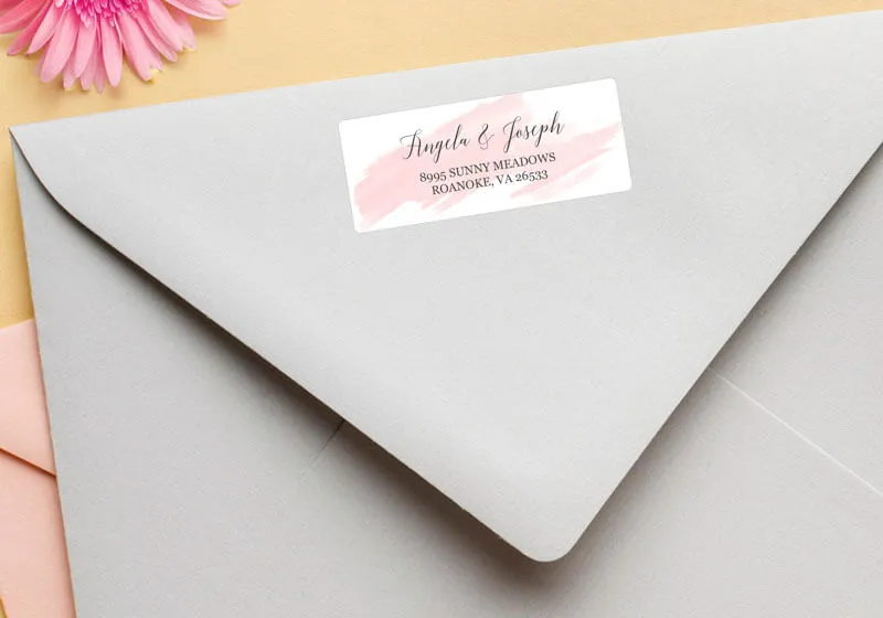 Pink watercolor address labels | Dazzling Daisies
